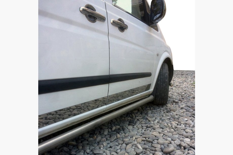 Молдинги дверные нержавейка (8 частей, на кромку двери) Image Молдинги дверные нержавейка (8 частей, на кромку двери) Image