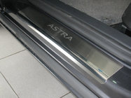 Opel Astra K 2016-2021 гг. Накладки на пороги Nataniko (4 шт., нержавейка) фото 1