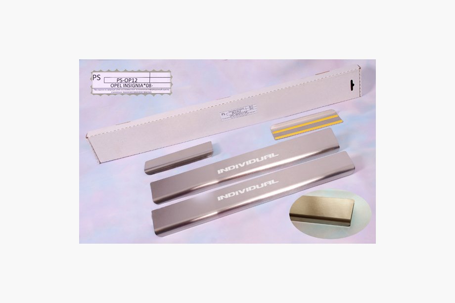 Opel Signum 2003-2008 гг. Накладки на пороги Natanika Standard (4 шт, нержавейка) Image