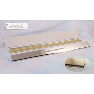 Накладки на пороги Natanika Standard (4 шт, нержавейка) Opel Corsa C 2000-2006 гг.
