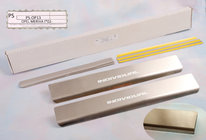 Opel Meriva 2002-2010 гг. Накладки на пороги Natanika Standard (4 шт, нержавейка) фото 1