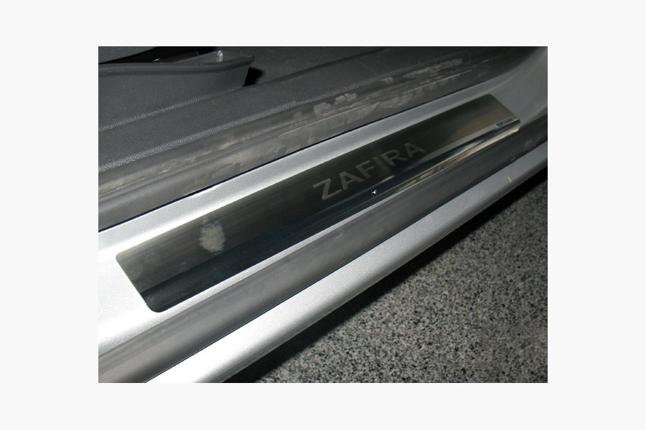Opel Zafira B 2005-2011 гг. Накладки на Пороги Nataniko (4 шт., Нержавейка) Image