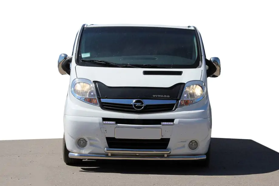 Nissan Primastar 2002-2014 гг. Передняя защита ST014/2 (нерж. сталь) Image