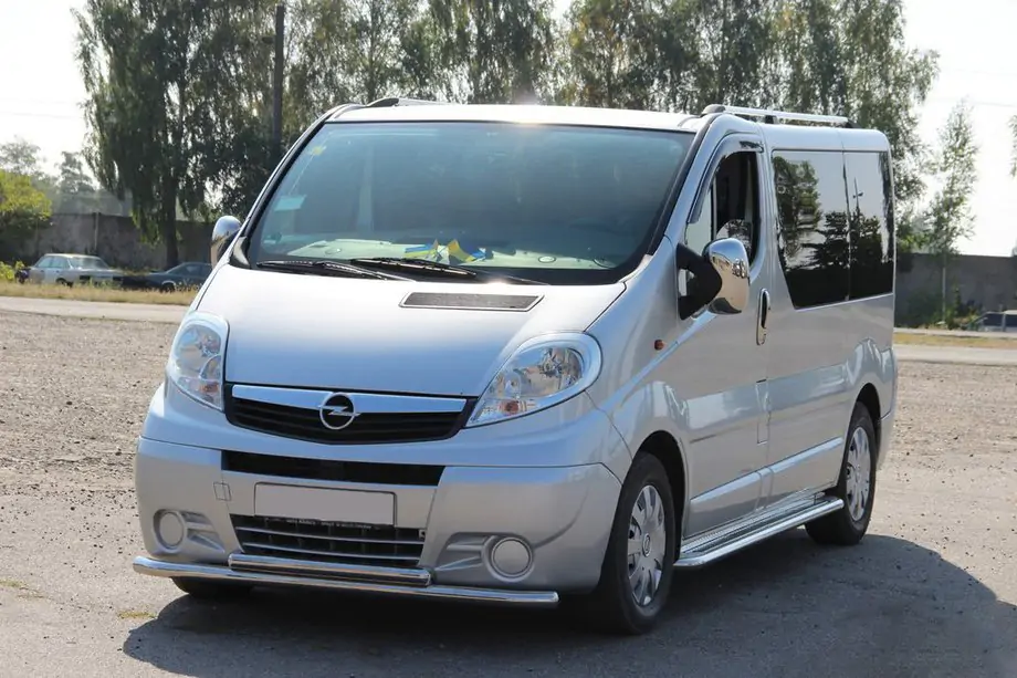 Opel Vivaro 2001–2015 гг. Передняя защита ST014 (нержавейка) Image