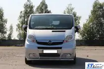 Opel Vivaro 2001–2015 гг. Передняя защита ST014 (нержавейка) фото 2