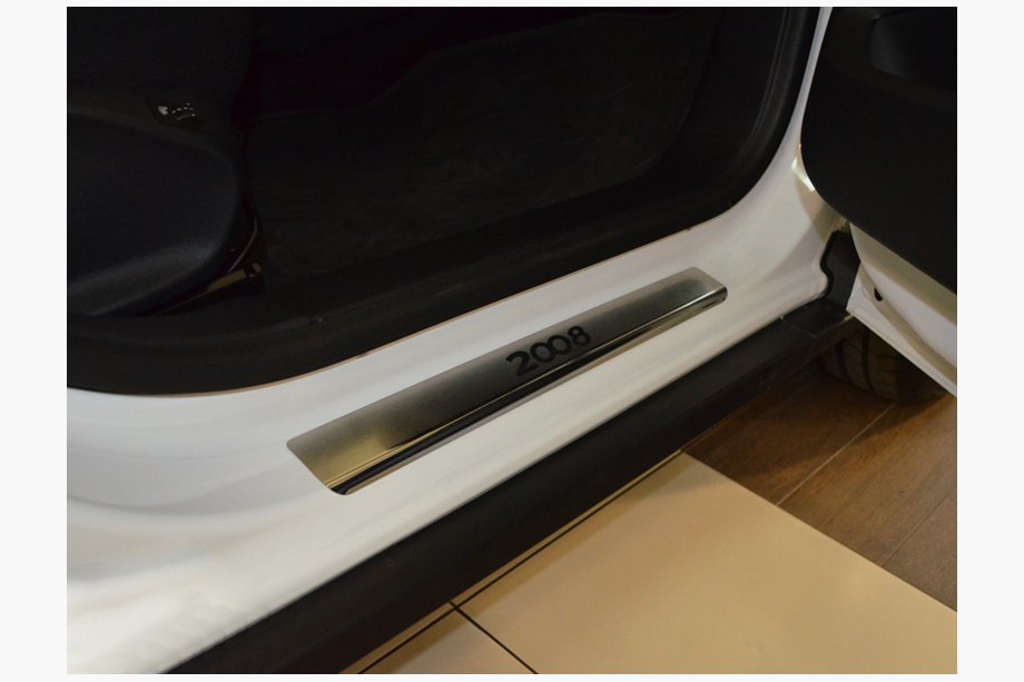 Peugeot 2008 2013-2019 гг. Накладки на пороги Natanika Premium (4 шт, нержавейка) Image
