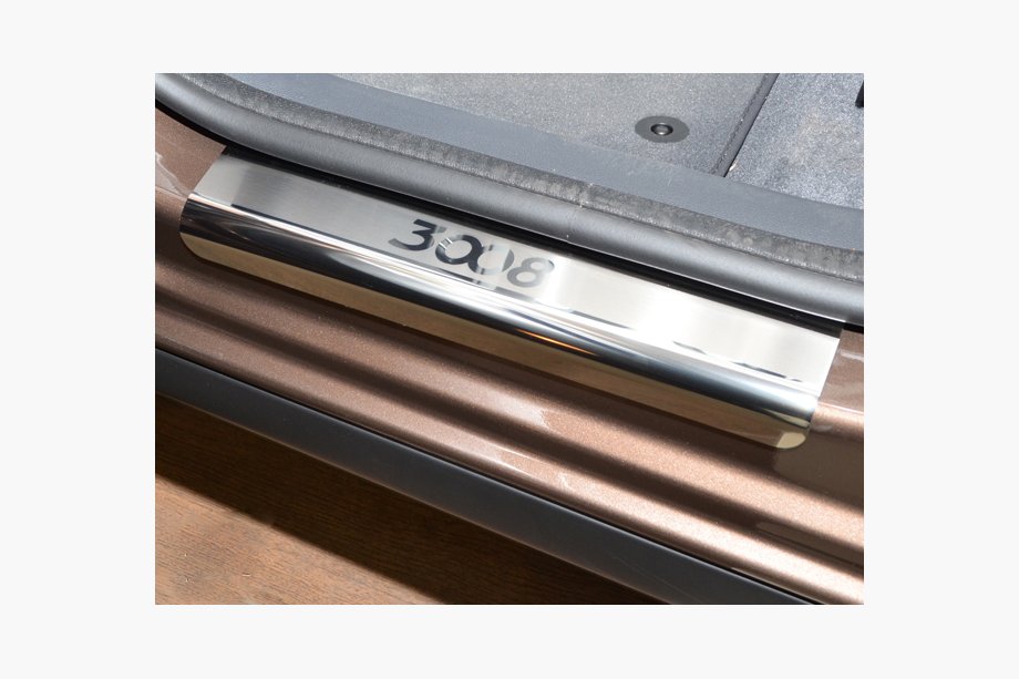 Peugeot 3008 2008-2016 гг. Накладки на пороги Nataniko (4 шт., нержавейка) Image