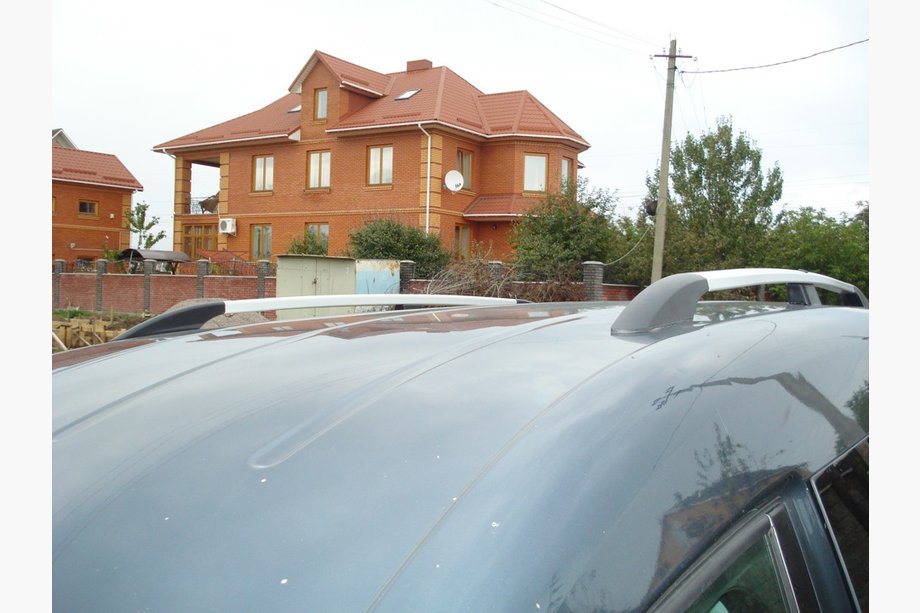 Volkswagen Caddy 2004-2010 гг. Хромированные Рейлинги Стандарт, Металлические опоры Фото 5
