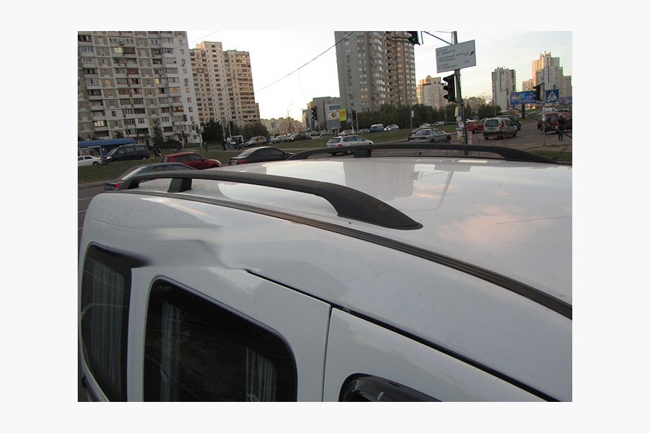 Renault Kangoo 2008–2020 гг. Черные рейлинги Фото 2