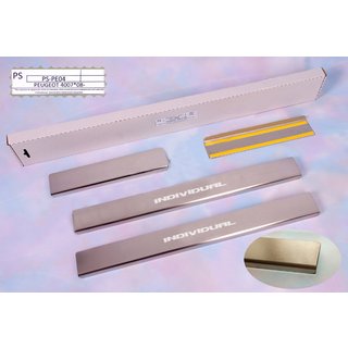Накладки на пороги Natanika Standard (4 шт, нержавейка) Peugeot 4007 2007-2013 гг.