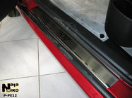 Peugeot 307 2001-2008 гг. Накладки на Пороги Nataniko (4 шт., Нержавейка) фото 1