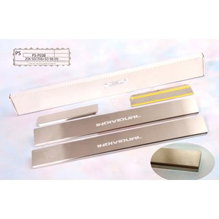 Накладки на пороги Natanika Standard (4 шт, нержавейка) Peugeot 107 2005-2014 гг.