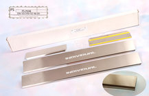 Peugeot 107 2005-2014 гг. Накладки на пороги Natanika Standard (4 шт, нержавейка) фото 1