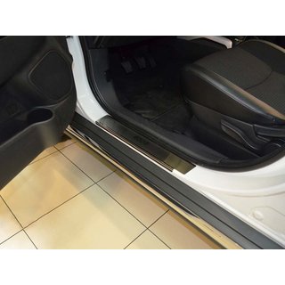 Накладки на пороги из нержавеющей стали NataNika Premium (4 шт) Peugeot 4008 2012-2017 гг. фото 1