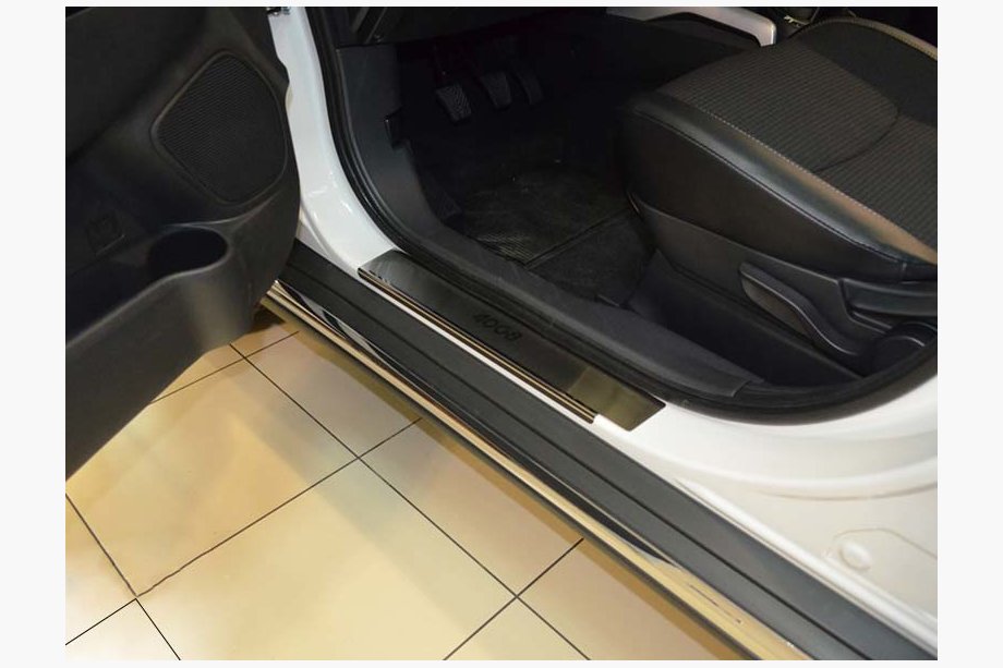 Peugeot 4008 2012-2017 гг. Накладки на пороги из нержавеющей стали NataNika Premium (4 шт) Image