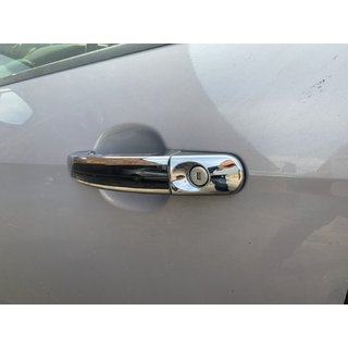 Накладки на ручки с черной полосой (4 шт, ABS) Ford Focus II 2008-2011 гг. фото 3