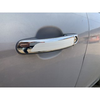 Хромированные Накладки на Ручки с Белой Полосой (4 шт, ABS) Ford Focus II 2005-2008 гг. фото 3