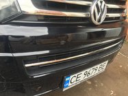 Volkswagen T5 2010-2015 гг. Накладка на решетку бампера (нержавейка) Carmos - Турецкая Нержавеющая Сталь фото 3