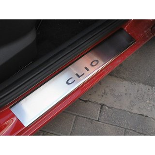 Накладки на Пороги Nataniko (4 шт., Нержавейка) Renault Clio III 2005-2012 гг. фото 1