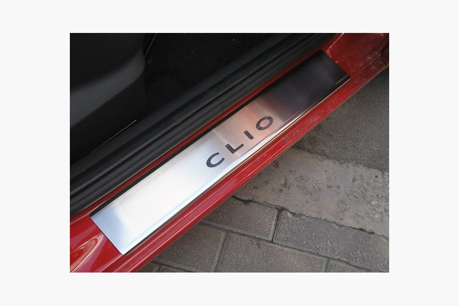 Renault Clio III 2005-2012 гг. Накладки на Пороги Nataniko (4 шт., Нержавейка) Image