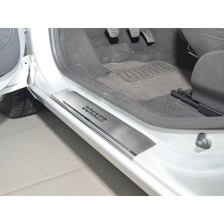 Накладки на пороги Natanika Premium (4 шт, нержавейка) Dacia Dokker 2013-2022 гг.
