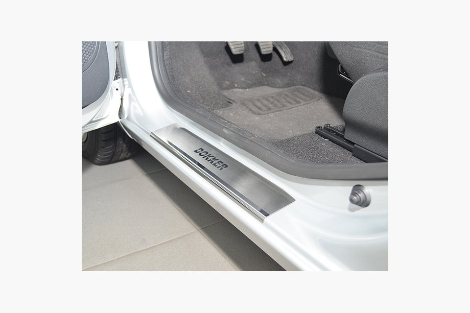 Dacia Dokker 2013-2022 гг. Накладки на пороги Natanika Premium (4 шт, нержавейка) Image