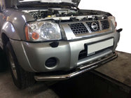 Передняя защита ST014 (нержавейка) фото 1