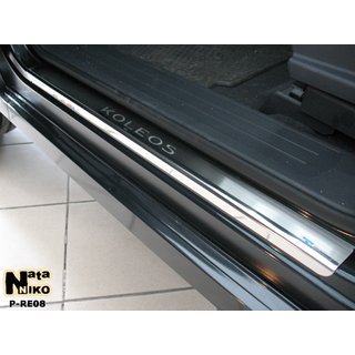 Накладки на пороги Nataniko (4 шт., нержавейка) Renault Koleos 2008-2016 гг. фото 1