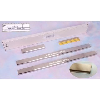 Накладки на пороги Nataniko (4 шт., нержавейка) Renault Koleos 2008-2016 гг. фото 2