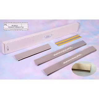 Накладки на пороги Natanika Standard (4 шт, нержавейка) Dacia Logan I 2008-2012 гг.