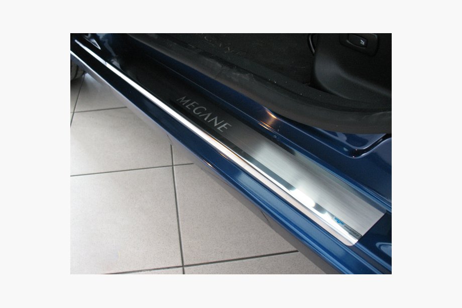 Renault Megane III 2009-2016 гг. Накладки на Пороги Nataniko (4 шт., Нержавейка) Image