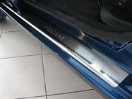 Renault Megane III 2009-2016 гг. Накладки на Пороги Nataniko (4 шт., Нержавейка) фото 1