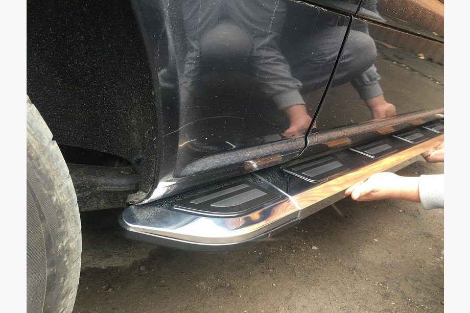 Mercedes Vito W639 2004-2014 гг. Боковые Подножки Vison (2 шт., Алюминий и Нержавеющая Сталь) только для длинной базы (ExtraLong) Фото 2
