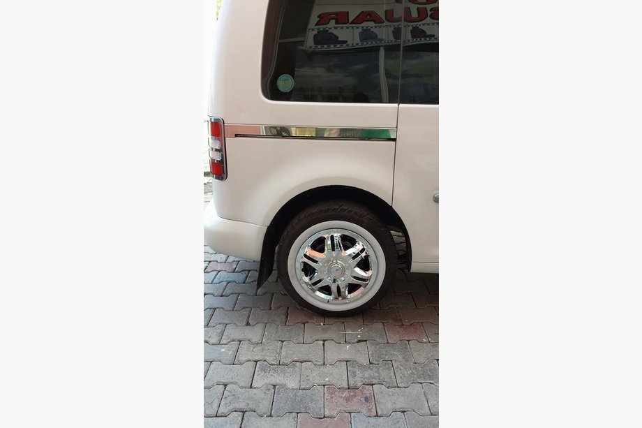 Volkswagen Caddy 2010-2015 гг. Молдинги Нержавеющая Сталь Раздвижные Двери (2 шт.) Короткая База Фото 3