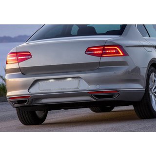 РАСПРОДАЖА! Накладка на задний бампер нержавейка (SD, 3 шт, V2) Volkswagen Passat B8 2015-2023 гг. фото 1