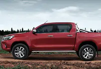 Toyota Hilux 2015- гг. Окантовка окон нержавейка (4 шт) фото 1