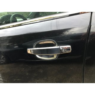 Накладки на чашки под ручки из нержавеющей стали (4 шт) Chevrolet Aveo T300 2011-2020 гг. фото 1