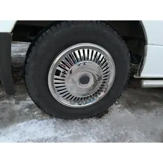 Колпаки из нержавейки Звезда (1-катковые, комплект 4 шт) Volkswagen Crafter 2006-2016 гг. фото 2