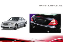 Mercedes E-сlass W211 2002-2009 гг. Насадки на выхлоп V2 (2 шт) фото 4