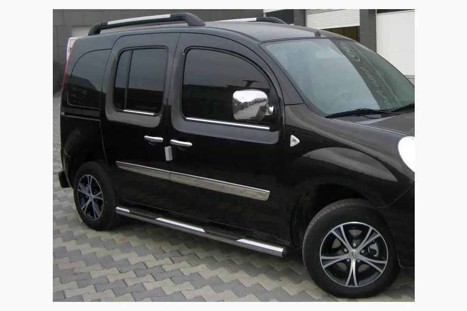 Renault Kangoo 2008–2020 гг. Боковые трубы BB002 (2 шт., нержавейка) 60 мм, короткая база Фото 1