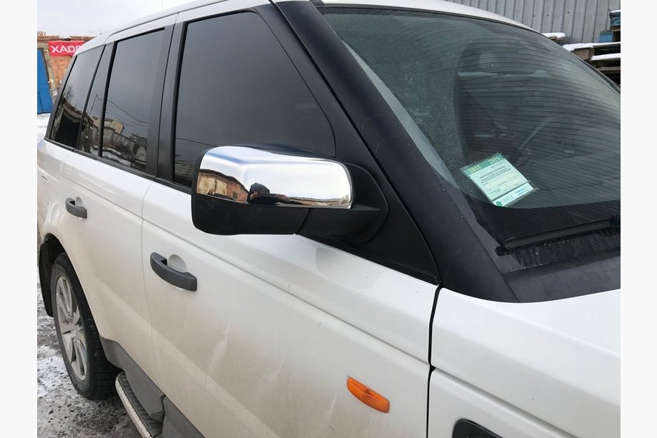 Land Rover Discovery III 2004–2009 гг. Накладки на Зеркала (2 шт, Нержавейка) Carmos - Турецкая Нержавеющая Сталь Фото 2