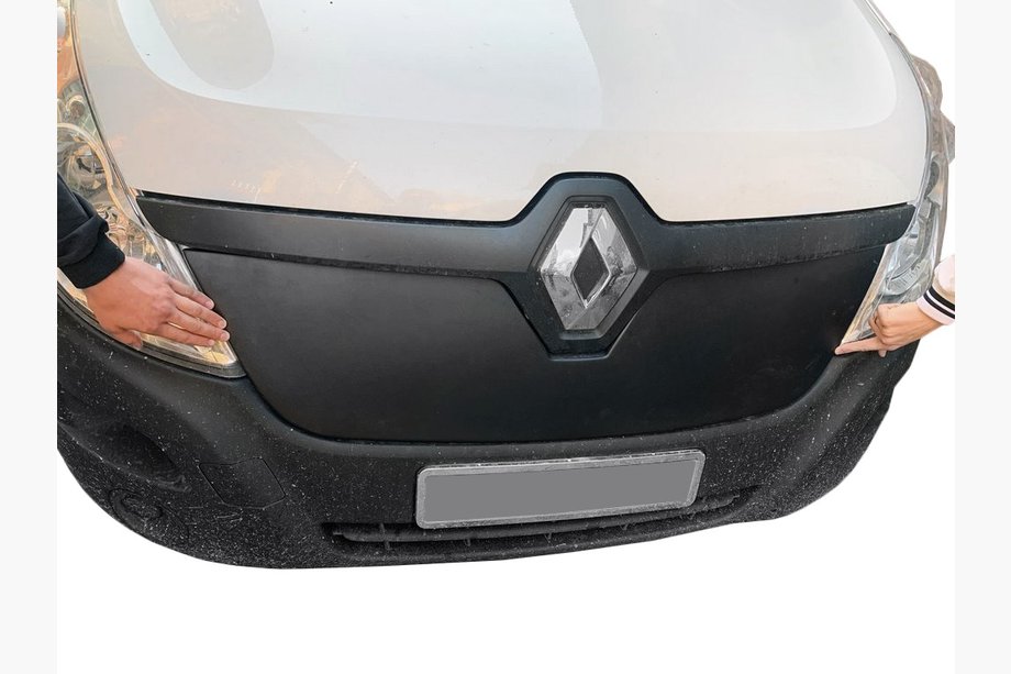 Renault Master 2011-2023 гг. Зимняя решетка (2014-2019, верхняя) Матовый Фото 5