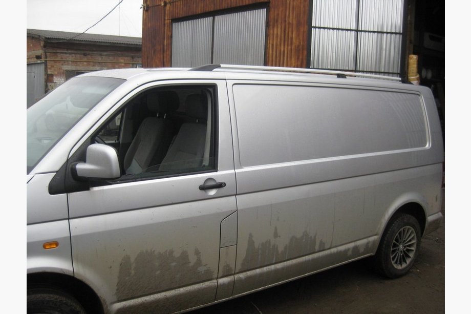 Volkswagen T5 Transporter 2003-2010 гг. Хромированные Рейлинги Фото 2