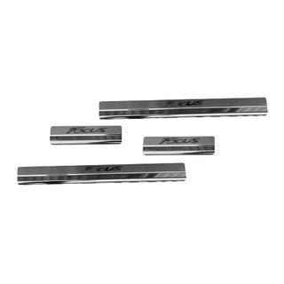 Накладки на пороги Nataniko (4 шт, нержавейка) Ford Focus III 2011-2017 гг. фото 1