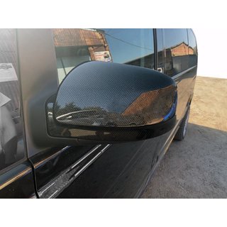 Накладки на Зеркала Vito 2004-2010 (2 шт, Карбон Look) Mercedes Vito W639 2004-2014 гг. фото 1