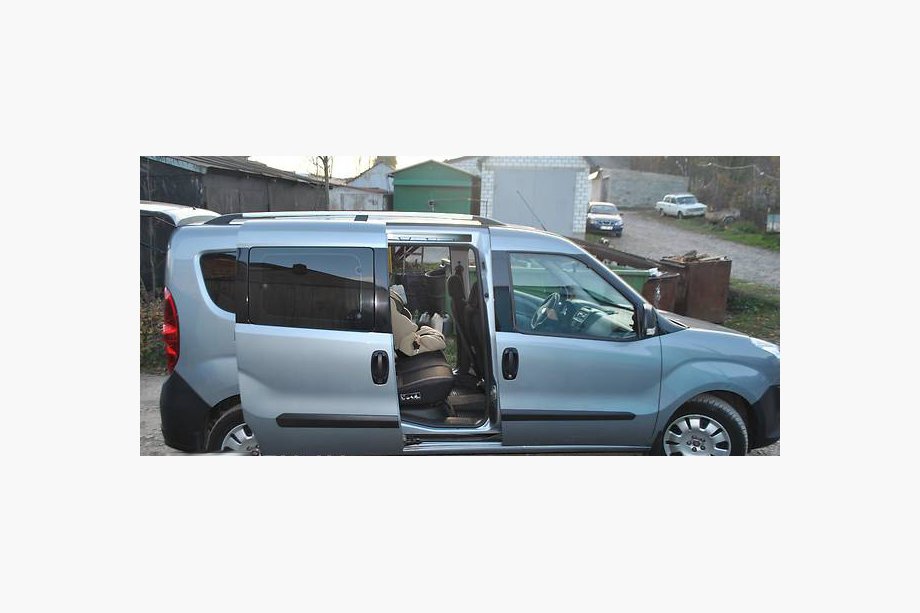 Fiat Doblo II 2010-2022 гг. Хромированные Рейлинги Maxi, пластиковые ножки Фото 7