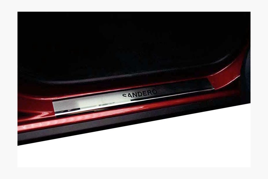 Renault Sandero 2007-2013 гг. Накладки на Пороги Nataniko (4 шт., Нержавейка) Image