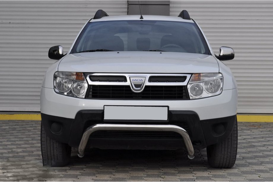 Dacia Duster 2008-2018 гг. Передняя защита ST011 (нержавейка) Image