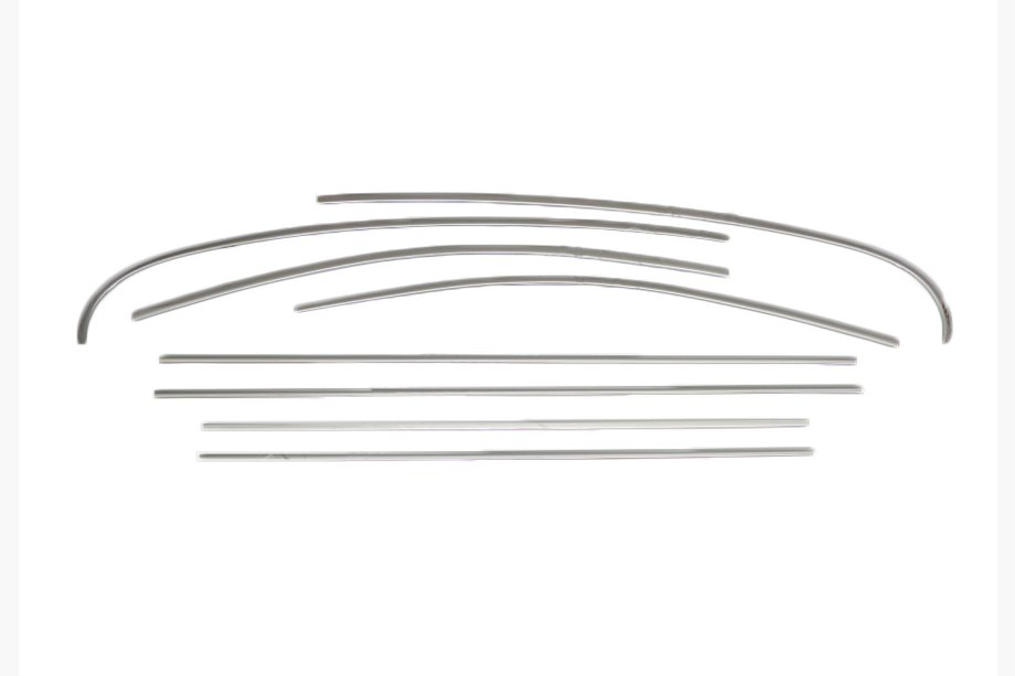 Renault Fluence 2009-2016 гг. Окантовка молдингов стекол нержавейка OmsaLine (8 шт.) Image