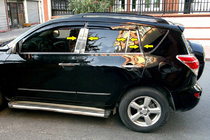 Toyota Rav 4 2006-2013 гг. Накладки на дверные стойки из нержавеющей стали фото 1